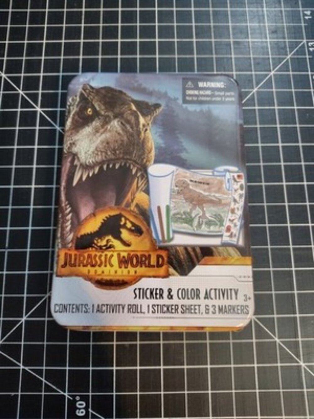 Jurassic World Dominion Sticker & Color Activity Tin New Sealed